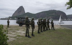 Soldiers patrol the district where the G20 summit is to take place Monday and Tuesday