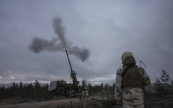 French soldiers operate a CAESAR howitzer during NATO exercises in Lapland