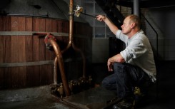 Brewer Jean-Pierre Van Roy checking the production at Brasserie Cantillon