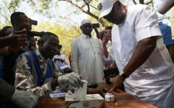 Former Ghana President John Mahama, seen here voting, had twice before sought to reclaim the presidency