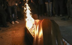 The night before set on fire an effigy of billionaire Bidzina Ivanishvili, widely believed to be pulling the strings of power