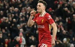 Liverpool's Diogo Jota celebrates after scoring against Fulham