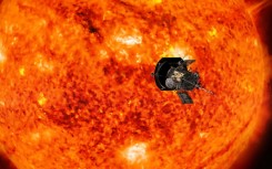 This handout illustration obtained July 6, 2018 courtesy of NASA/Johns Hopkins APL shows an artist's conception of NASA's Parker Solar Probe