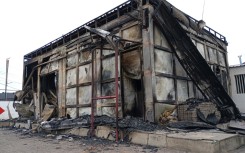 Many shops have been set ablaze or ransacked