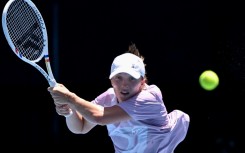 Iga Swiatek practises at Melbourne Park on Friday ahead of the Australian Open