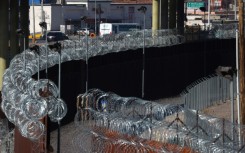 The border between the United States and Mexico, as seen in El Paso, Texas