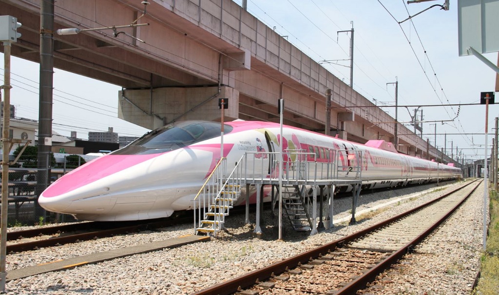 All aboard Hello  Kitty  bullet train  debuts in Japan eNCA